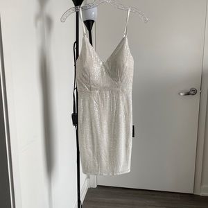 Lulus Sequin White Dress-Never Worn!